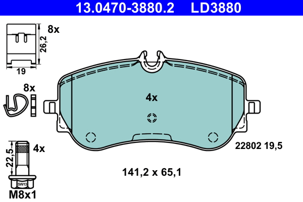 Remblokset ATE 13.0470-3880.2