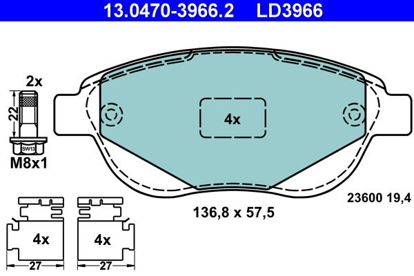 Remblokset ATE 13.0470-3966.2