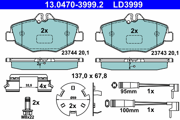 Remblokset ATE 13.0470-3999.2