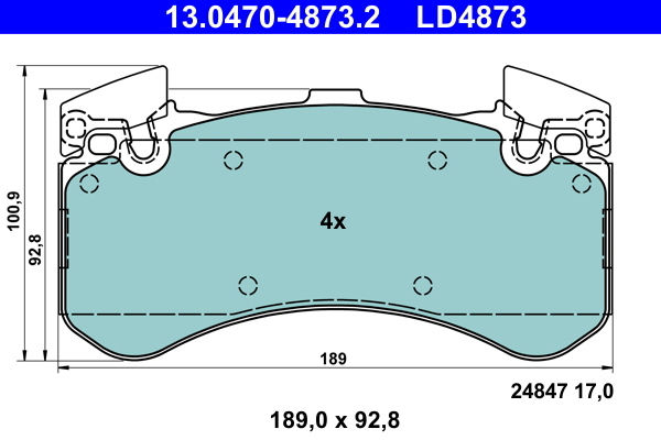 Remblokset ATE 13.0470-4873.2