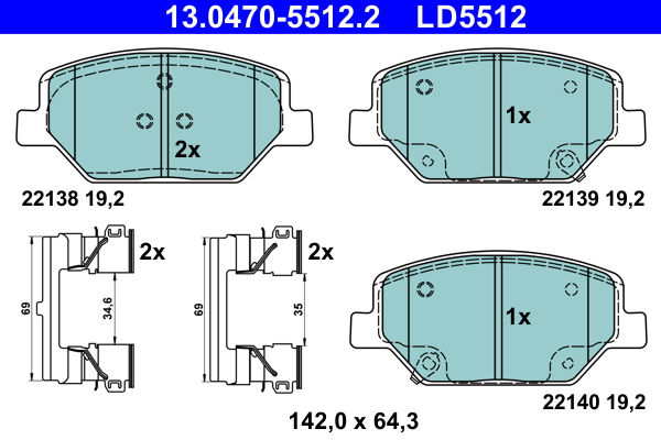 Remblokset ATE 13.0470-5512.2