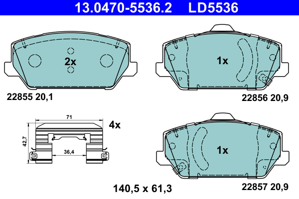 Remblokset ATE 13.0470-5536.2