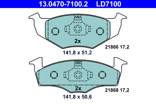 Remblokset ATE 13.0470-7100.2