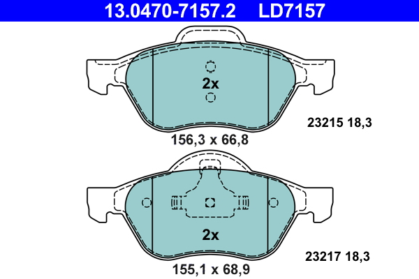 Remblokset ATE 13.0470-7157.2