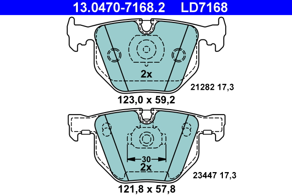 Remblokset ATE 13.0470-7168.2