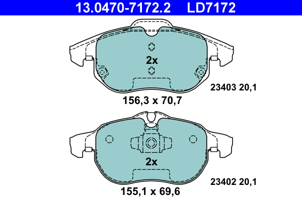 Remblokset ATE 13.0470-7172.2