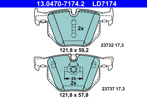 Remblokset ATE 13.0470-7174.2