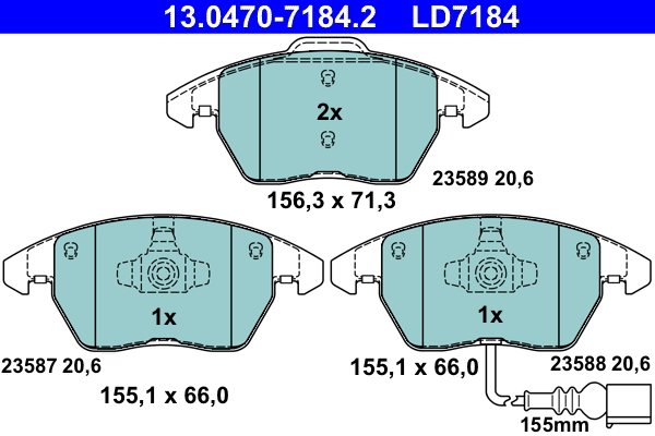 Remblokset ATE 13.0470-7184.2