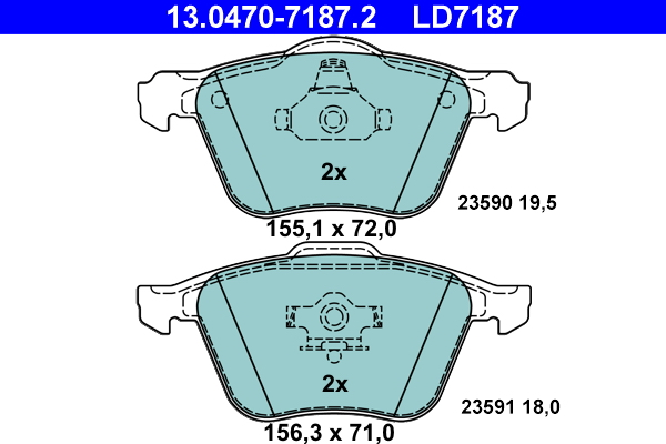 Remblokset ATE 13.0470-7187.2