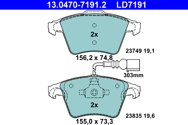 Remblokset ATE 13.0470-7191.2