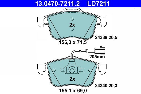 Remblokset ATE 13.0470-7211.2