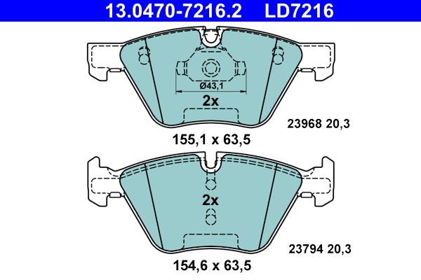 Remblokset ATE 13.0470-7216.2