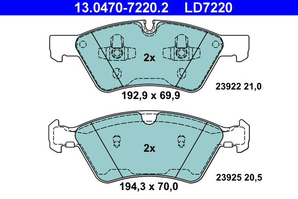 Remblokset ATE 13.0470-7220.2