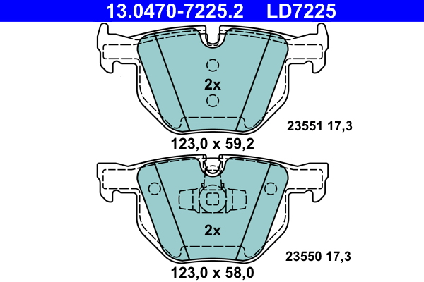 Remblokset ATE 13.0470-7225.2