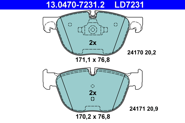 Remblokset ATE 13.0470-7231.2