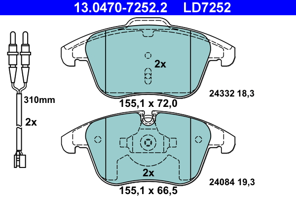 Remblokset ATE 13.0470-7252.2