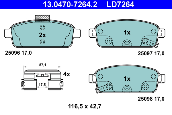 Remblokset ATE 13.0470-7264.2