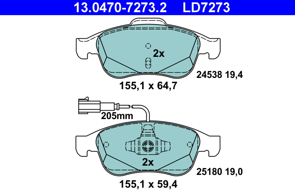 Remblokset ATE 13.0470-7273.2