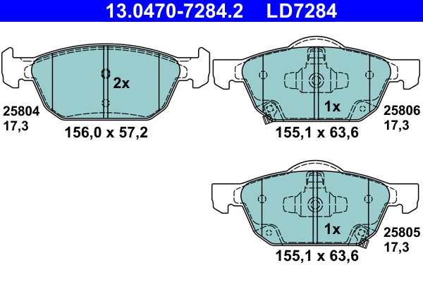 Remblokset ATE 13.0470-7284.2