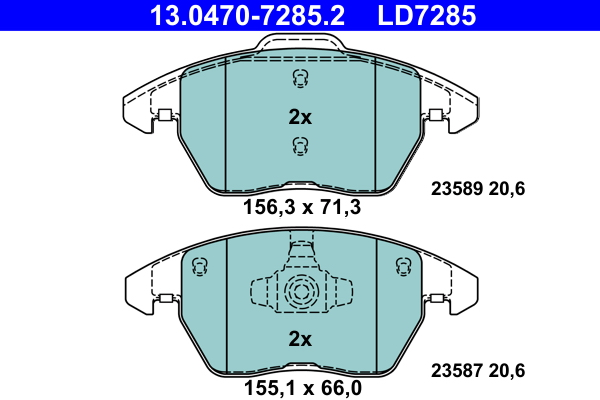 Remblokset ATE 13.0470-7285.2