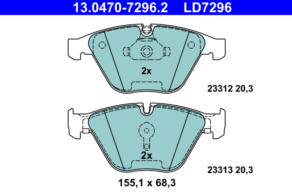 Remblokset ATE 13.0470-7296.2