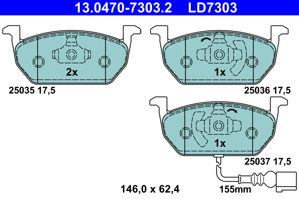 Remblokset ATE 13.0470-7303.2