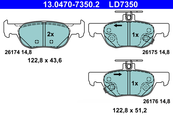 Remblokset ATE 13.0470-7350.2