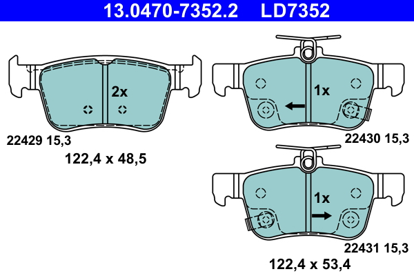 Remblokset ATE 13.0470-7352.2