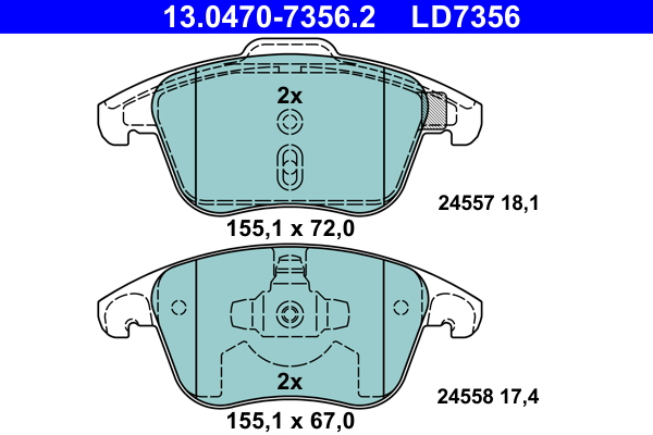 Remblokset ATE 13.0470-7356.2