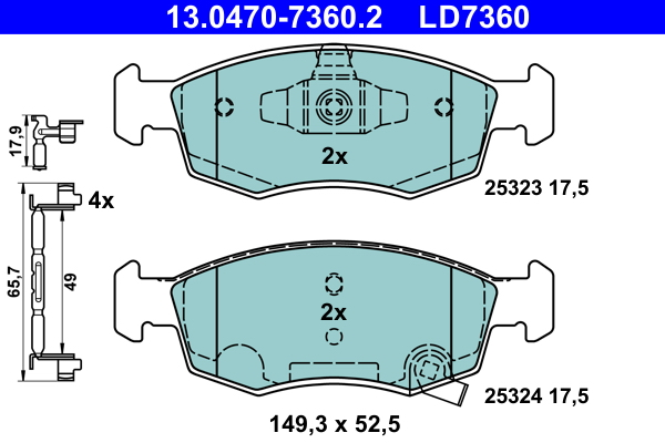 Remblokset ATE 13.0470-7360.2