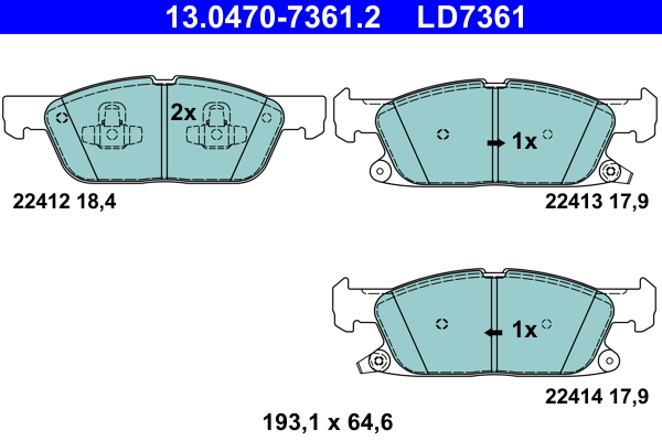 Remblokset ATE 13.0470-7361.2