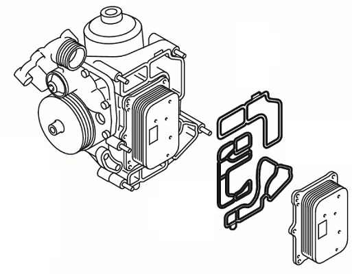 Oliekoeler pakking Elring 872.620