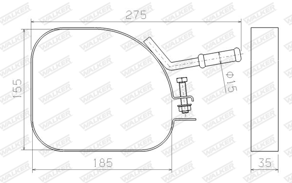 Walker Ophangrubber 80597