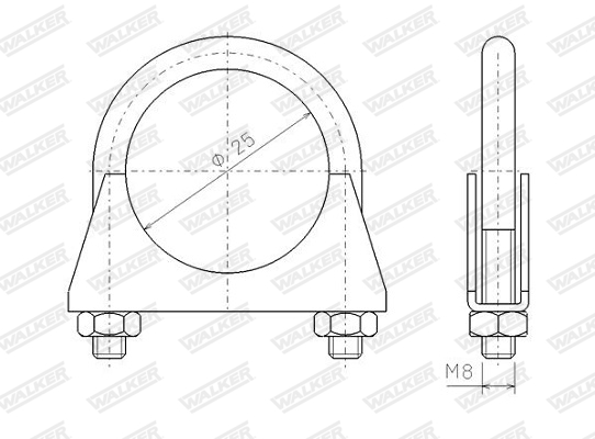 Walker Uitlaatklem 82301