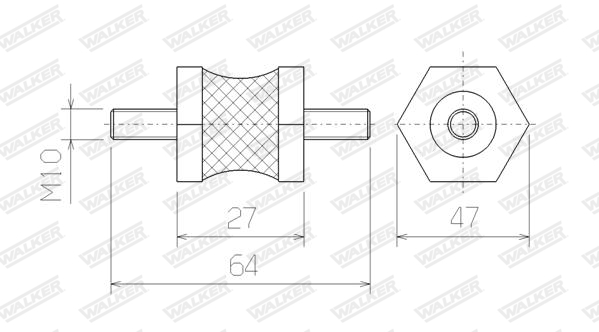 Walker Uitlaat montageset 84054