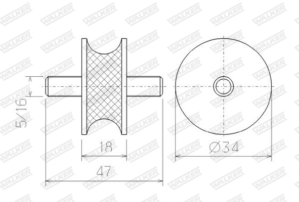 Walker Uitlaat montageset 84166