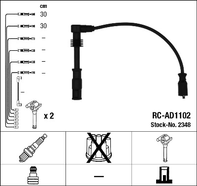 Bougiekabelset NGK 2348