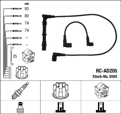 Bougiekabelset NGK 0505