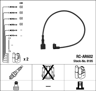 Bougiekabelset NGK 8195