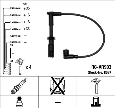 Bougiekabelset NGK 8597