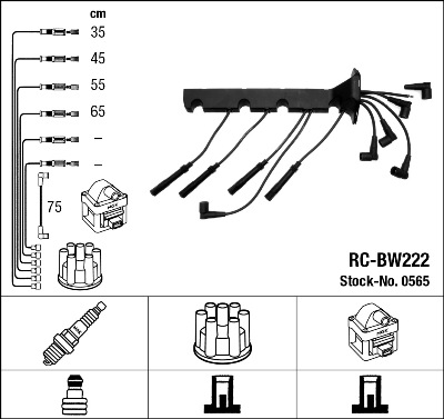 Bougiekabelset NGK 0565