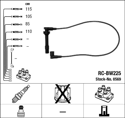 Bougiekabelset NGK 0569