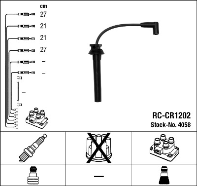 Bougiekabelset NGK 4058