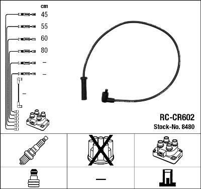 Bougiekabelset NGK 8480