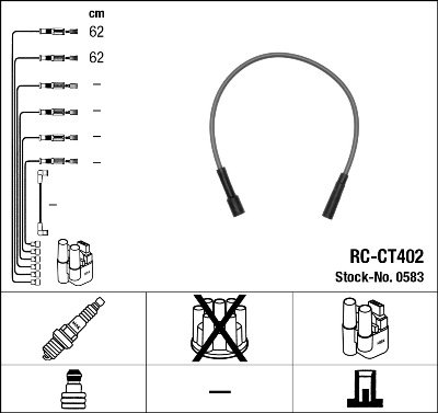 Bougiekabelset NGK 0583