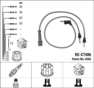 Bougiekabelset NGK 0566