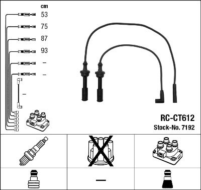 Bougiekabelset NGK 7192