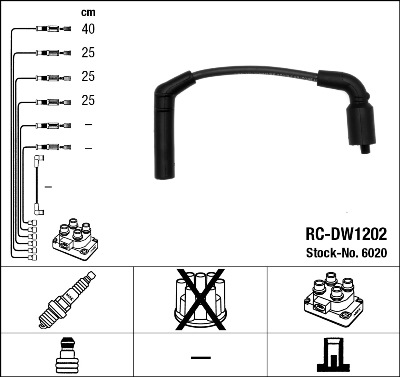 Bougiekabelset NGK 6020