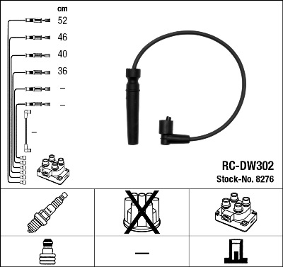 Bougiekabelset NGK 8276