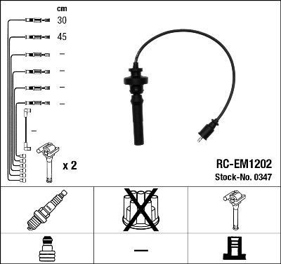 Bougiekabelset NGK 0347